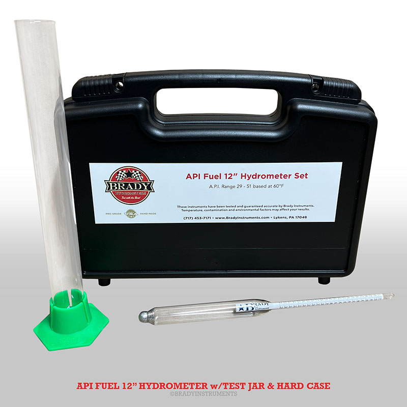 API Fuel 12" Hydrometer w/Test Jar & Hard Case